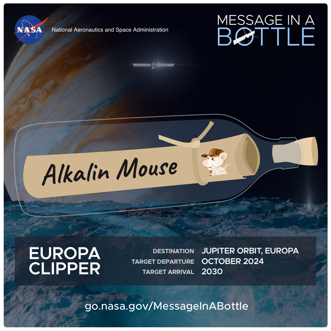 Europa Clipper spacecraft 2024 Alkalin Mouse